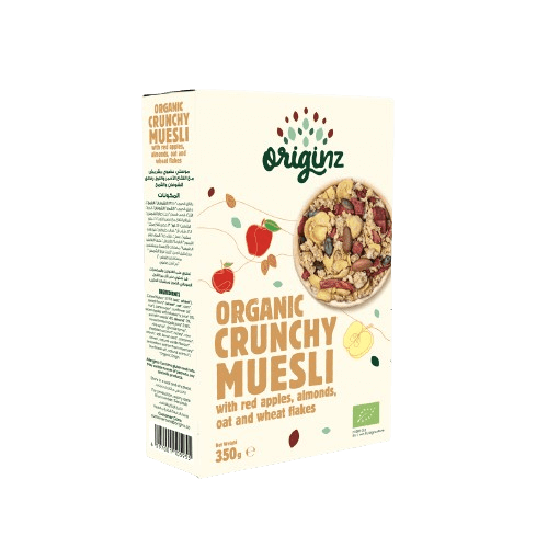 Organic Crunchy Muesli (with red apples, almonds, oat and wheat flakes)