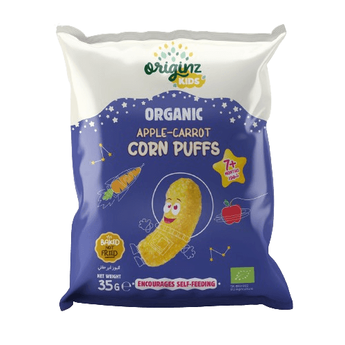 Organic Apple-Carrot Corn Puffs