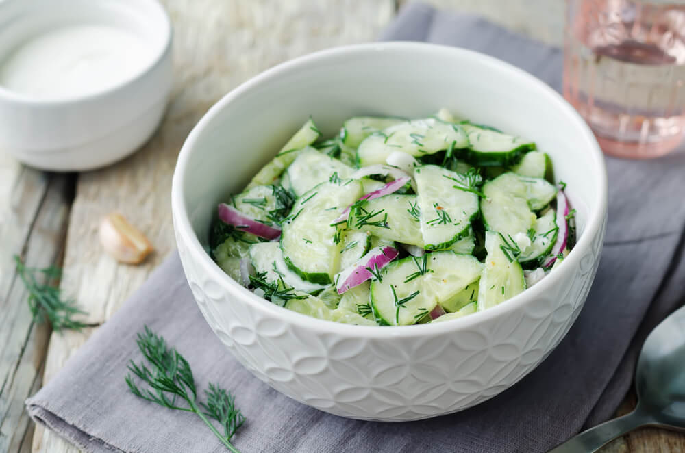 Cucumber Salad With Olive Oil Dressing