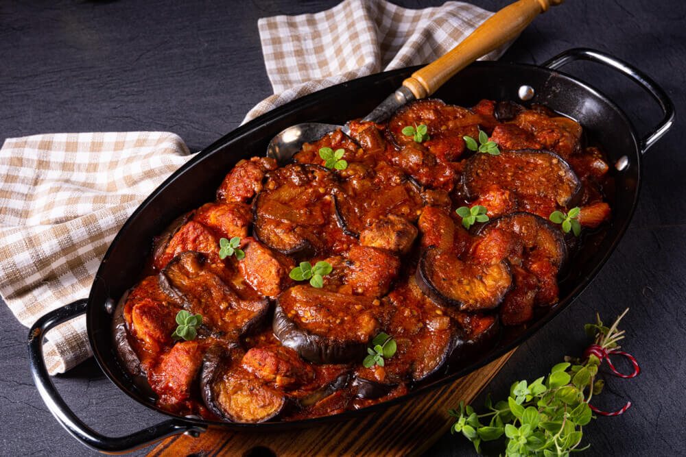 Eggplant Mousakka (without bechamel)