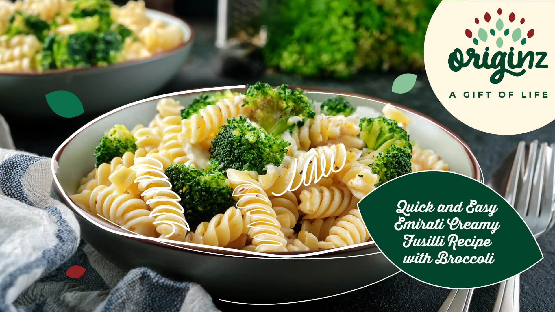 Quick and Easy Emirati Creamy Fusilli Recipe with Broccoli