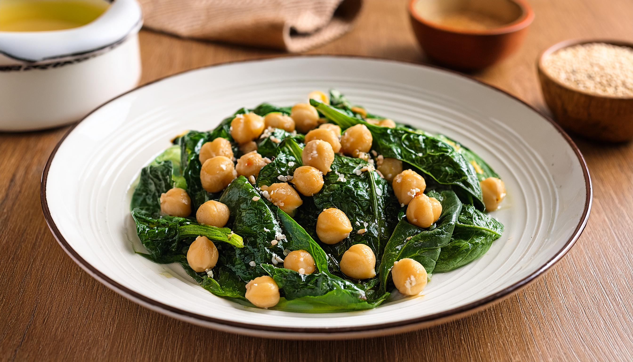 Spinach Recipe with Chickpeas and Tahini: A Nutritious Arabic Delight